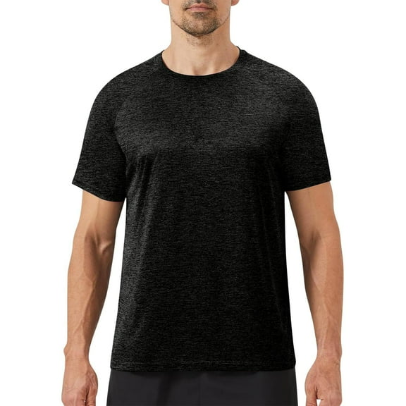 T-Shirts for Men Fitness Clothing Sportswear Stretch Running Training Basketball Long Sleeved Round Neck Short Sleeved Round Neck Top Summer Holiday Shirts for Men