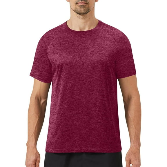 T-Shirts for Men Fitness Clothing Sportswear Stretch Running Training Basketball Long Sleeved Round Neck Short Sleeved Round Neck Top Summer Holiday Shirts for Men