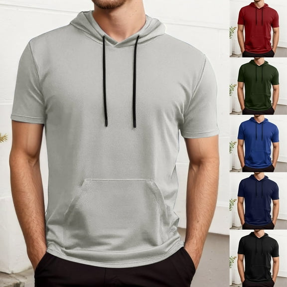 T Shirts For Men Funny Lightweight Fashion Loose Crew Neck Solid Color Top Classic Casual Comfortable 2026 Spring Summer Fall Blouses Pullover Outfits Red XXL