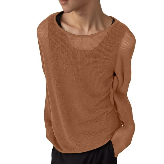 T-Shirts for Men Oversized Graphic Anime Trendy Look Men's Casual Loose Fit Long Sleeve Crew Neck T Shirt Comfortable Lightweight Relaxed Fit Top For Daily Wear