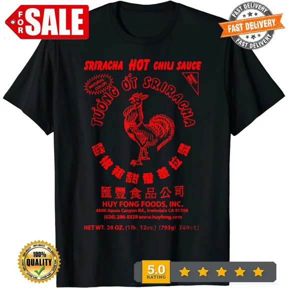 T-Shirts|NEW LIMITED Funny Spicy Sriracha Hot Chili Sauce Food Lover Gift T-Shi
