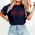 thumbnail image 1 of T Shirts for Women 4th of July 250 Year Anniversary Shirts Patriotic Graphic T-Shirt Short Sleeve Loose Fit Casual Crewneck Tee For Independence Day Basic Tees Dark Blue M, 1 of 4