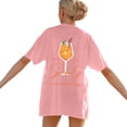 thumbnail image 1 of T Shirts For Women Fashion Tees Tops Personalised Custom Face Photos Text Plus Size Casual Crew Neck Overcut Shoulders Loose Hoodies Athletic Blouse Pink 3XL, 1 of 5