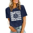 thumbnail image 1 of T Shirts Women Volleyball Shirts Volleyball Team Tee Tops Volleyball Graphic Casual Short Sleeve Shirts, 1 of 3