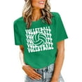 thumbnail image 1 of T Shirts Women Volleyball Shirts Volleyball Team Tee Tops Volleyball Graphic Casual Short Sleeve Shirts, 1 of 4