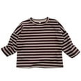 thumbnail image 1 of T Shirts for Boys Striped Long Sleeve Shirt Boys Crew Neck Basic Tees Fall Tops Girl Shirts Size 6-8 Years, 1 of 7