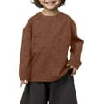 thumbnail image 1 of T Shirts for Boys Brown Boys Long Sleeve Shirts Kids Crew Neck Basic Tops Fall Tops 4-5 Years Winter Clothes Boy, 1 of 5