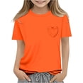 thumbnail image 1 of T Shirts for Boys Girls Short Sleeve T Shirts Loose Soft Orange Boys Tee Shirts Girl Shirts 6-7 Years, 1 of 7