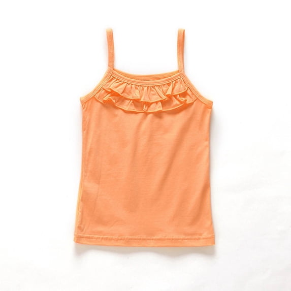 T Shirts for Boys Girls Short Sleeve T Shirts Crewneck Orange Girls Summer Clothes Girls T Shirts 4T