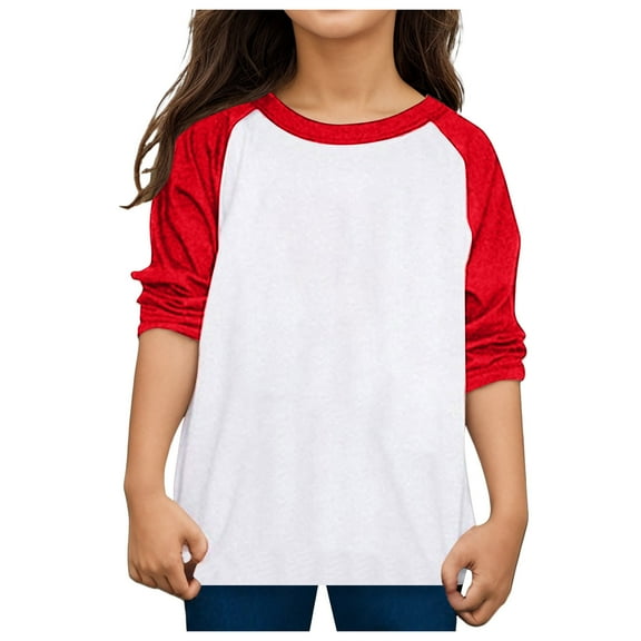 T Shirts for Boys Red Boys Fall Long Sleeve Shirts Boys Crew Neck Tees Boys Fall Shirts Girl Top 2-3 Years