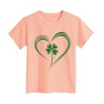 thumbnail image 1 of T Shirts for Boys Shortsleeve St. Patrick's Day Cute Graphics Boat Neck Kids Tee 4-5 Years,Orange, 1 of 4