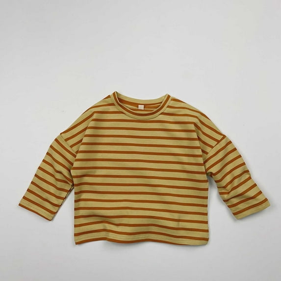 T Shirts for Boys Striped Boys Fall Long Sleeve Shirts Kids Crew Neck Tees Boys Fall Shirt Girls Size 6-8 Years Tops