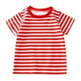 thumbnail image 1 of T Shirts for Boys Striped Short Sleeve Crewneck Casual Summer Tshirts Girls Shirts for Girls 4-5 Years, 1 of 7