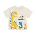 thumbnail image 1 of T Shirts for Boys Toddler Cute Dinosaur Graphic Print Short Sleeve Round Neck T Shirt Summer Casual Preppy Back To School Clothes, 1 of 4