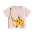 thumbnail image 1 of T Shirts for Boys Toddler Cute Dinosaur Graphic Print Short Sleeve Round Neck T Shirt Summer Casual Preppy Back To School Clothes, 1 of 3