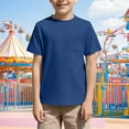 thumbnail image 1 of T-Shirts for Boys with Pocket Size 5-13 Short Sleeve Crew Neck Tees Teens Kids Casual Solid Color Pullover Basic Going-Out Tops, 1 of 8