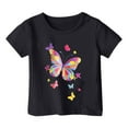 thumbnail image 1 of T-Shirts for Girls 14-16 Casual Short Sleeve T Shirts Crew Neck Cute Graphic Vacation Tops T-Shirt Black,100, 1 of 4
