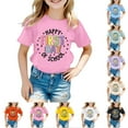 thumbnail image 1 of T Shirts for Girls 3T-4T Light Purple Back to School Shirt Casual Crewneck Short Sleeved Tee Tops Kids Summer Clothes (Toddlers, 3-4 Years), 1 of 5