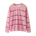 thumbnail image 1 of Tshirts for Girls Striped Long Sleeve Shirt Crew Neck Shirt Casual Basic Tees Fall Tops Girl Tops Size 6-7 Years, 1 of 3