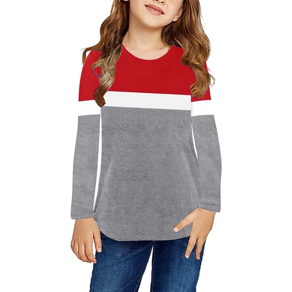 T Shirts for Kids Long Sleeve T Shirts Crewneck Top Tees Shirts Cotton Kids Sweatshirt Clothes for Kids 4-5 Years