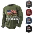 thumbnail image 1 of T Shirts for Man Casual 1776-2026 Flag Print Long Sleeve Comfortable Funny Graphic Crew Neck Top Men's Shirts, 1 of 4