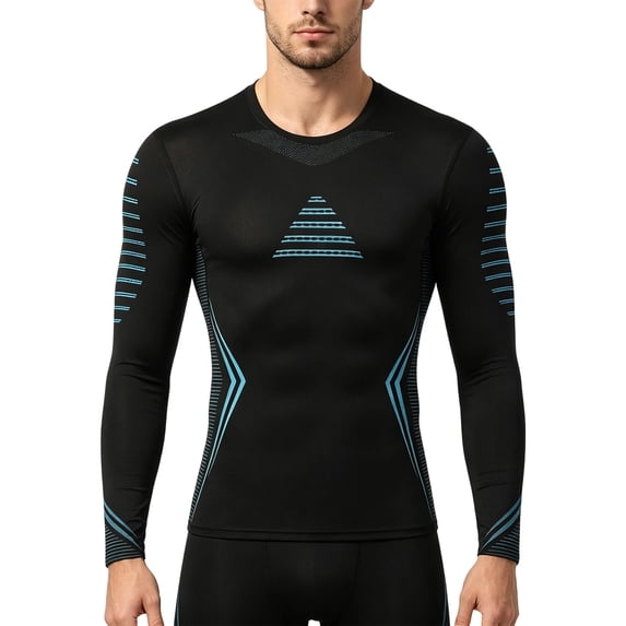 T-Shirts for Man , Compression Shirt Men Slimming Body Shaper Long Sleeve Crewneck Workout Shirts Tummy Control Undershirts