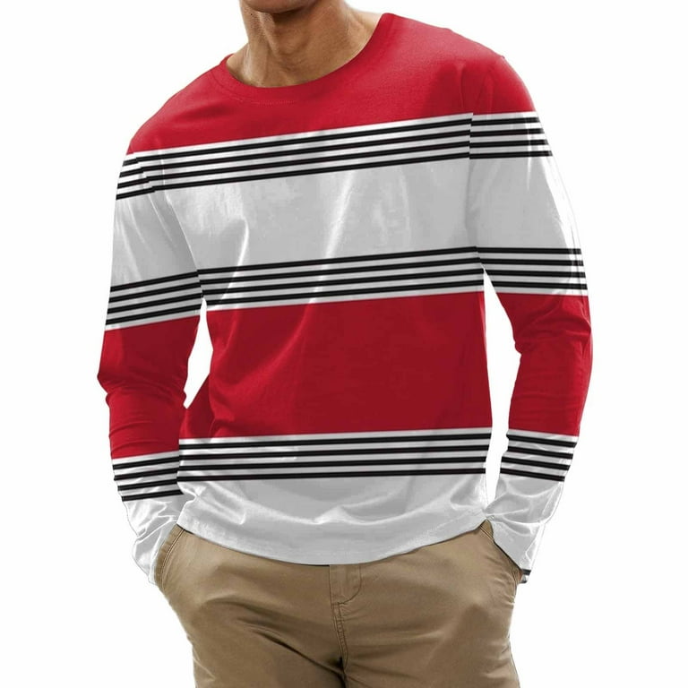 Round Neck Long Sleeve Stitching T-Shirt Round Neck Long Sleeve Stitching T-Shirt