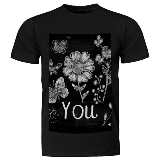 T Shirts for Man, Men's Novelty TShirts, Chalkboard Drawing Valentine