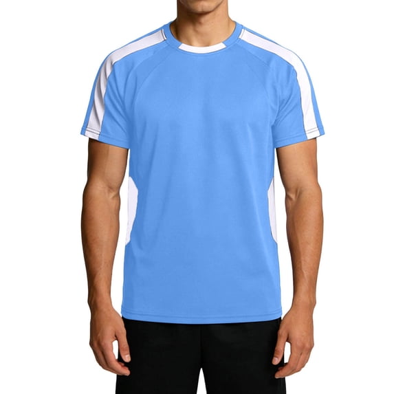T Shirts for Man,Men's Short Sleeve Round Neck Basketball Training Sport T-Shirt Color Block Running Fitness Top
