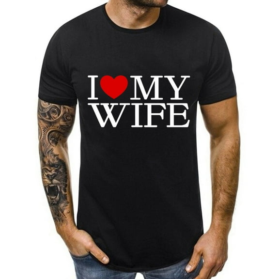 T Shirts for Man Mens Valentines Day Tees Short Sleevee Crew Neck Love Heart Print Pullover Shirt Casual Regular Fit Men Graphic T Shirts