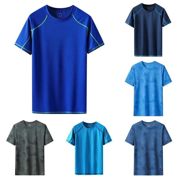 T-Shirts for Man Short Sleeve Crew Neck Shirts Cooling Men's Workout Shirts