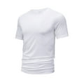 thumbnail image 1 of Mlzmgr T Shirts for Man Short Sleeve Crew Neck Soft Comfy Tops Lounge Homewear Basic Daily Men's T-Shirts, 1 of 7