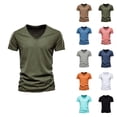 thumbnail image 1 of T Shirts for Man Summer Casual Lightweight Breathable Short Sleeve V Neck Plain Basic Tshirts Mens Tees, 1 of 3
