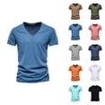 thumbnail image 1 of T Shirts for Man Summer Casual Lightweight Breathable Short Sleeve V Neck Plain Basic Tshirts Mens Tees, 1 of 6