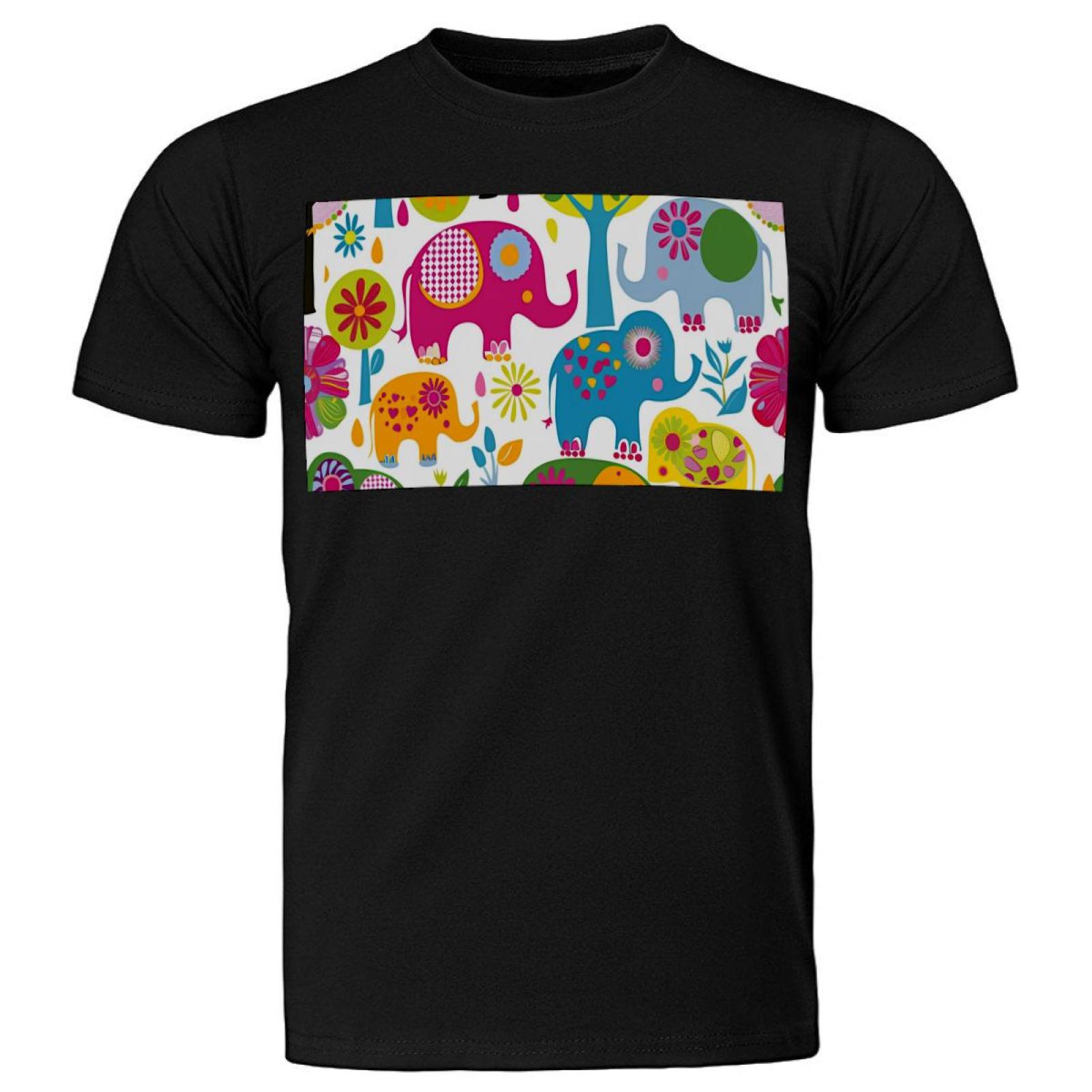 T Shirts for Man, Women's Novelty TShirts, Cartoon Elephant Butterfly