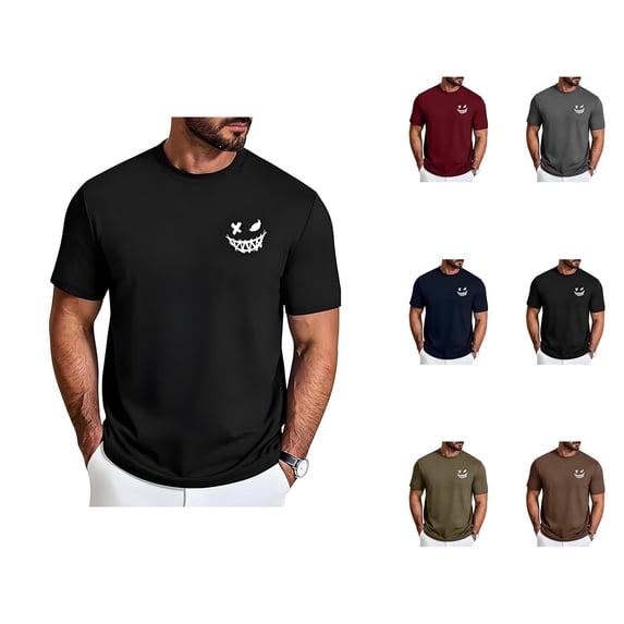 T Shirts for Men 2026 Summer Casual Short Sleeve Crewneck Cool Tee Shirt Streetwear