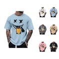 thumbnail image 1 of T Shirts for Men 2026 Summer Casual Short Sleeve Crewneck Ghost Face Drinking Graphic Tees Lover Tshirt, 1 of 4