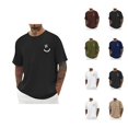 thumbnail image 1 of T Shirts for Men 2026 Summer Casual Short Sleeve Crewneck Smile Face Printed Tee Shirt Streetwear, 1 of 5