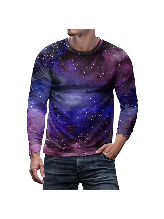 T Shirts for Men 3D Printed Galaxy Solar System Planets Nebula Shirt Funny Graphic Blouse Tee Tops Galaxy Solar System Planets Regular Fit
