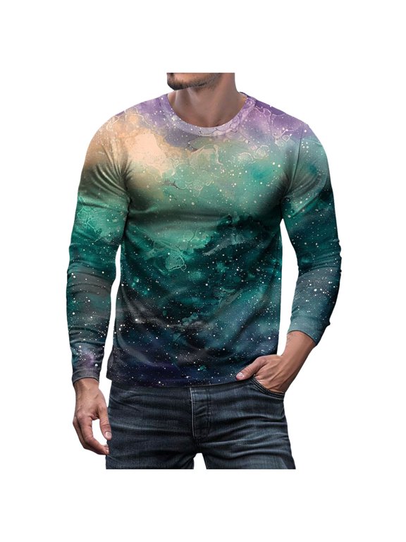 T Shirts for Men 3D Printed Galaxy Solar System Planets Nebula Shirt Funny Graphic Blouse Tee Tops Galaxy Solar System Planets Regular Fit
