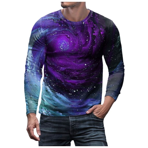 T Shirts for Men 3D Printed Galaxy Solar System Planets Nebula Shirt Funny Graphic Blouse Tee Tops Galaxy Solar System Planets Regular Fit