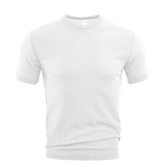 T-Shirts for Men Athletic Gym Running Active Tees Crewneck Short Sleeve Solid Color Breathable Tops