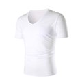 thumbnail image 1 of T-Shirts for Men Casual Solid Color Round Neck Pocket Pullover Sports Blouse Tops Men's Summer Short Sleeve Tops, 1 of 6