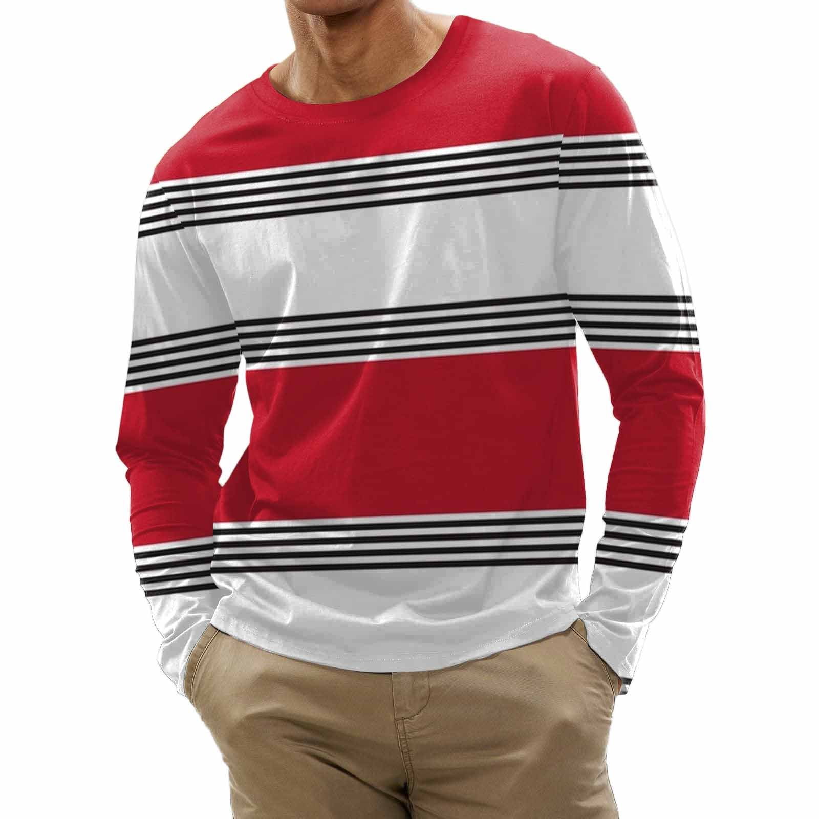 T Shirts for Men Casual Tops Winter Fall Long Sleeve Fashion