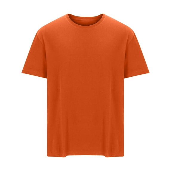 T-Shirts for Men Mens Short Sleeve Summer Casual Solid ColorLoose Tee Shirts Top Size L-6XL