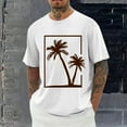 thumbnail image 1 of T Shirts for Men Short Sleeve Round-Neck Printing Casual Shirts White XXXL, 1 of 5