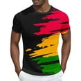 thumbnail image 1 of T Shirts for Men Short Sleeved Round Neck Printed Shirt Multicolor XXXXL, 1 of 4
