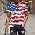 thumbnail image 1 of T Shirts for Men under $5 Independence Day Printing Short Sleeve Round Neck Shirts for Men Pullover Men's T-Shirt Shirts for Men Red M, 1 of 5