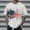 thumbnail image 1 of T Shirts for Men Clearance under $5 Short Sleeve Round Neck Independence Day Printed Summer Casual T-shirt Multicolor S, 1 of 5