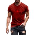 thumbnail image 1 of T Shirts for Men Clearance under $5 Short Sleeved Round Neck Casual Printed Shirt, 1 of 4